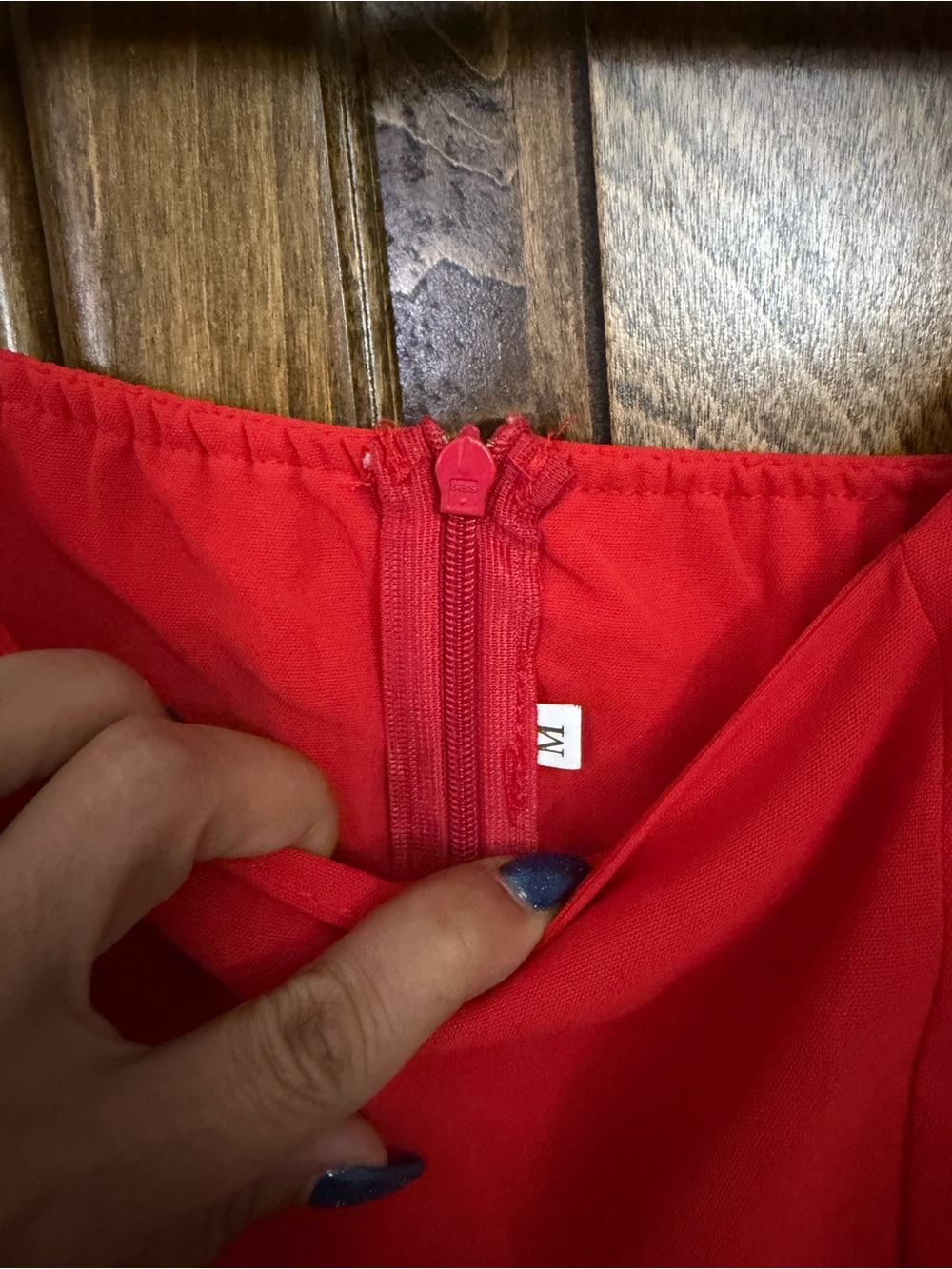 Amazon Red Ruffle Wrap Mini Dress - Picture 3 of 4